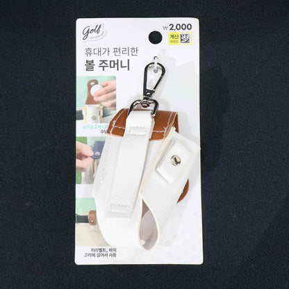 Golf Tees Holder  Mini Ball Pouch With Carabiner - (1 Pc)