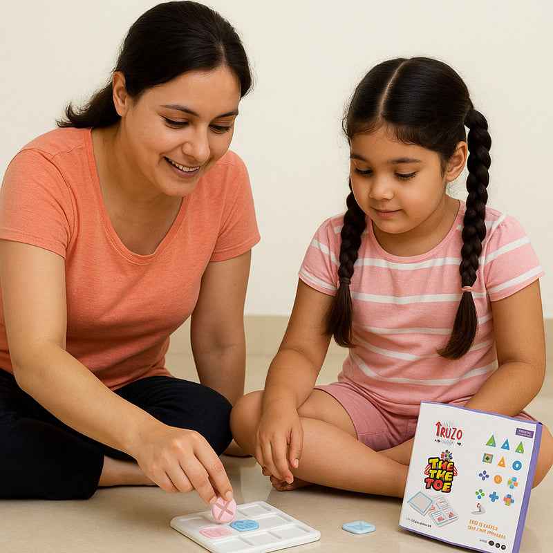 Tic Tac Toe Classic Strategy Board Game For Kids (1 Set)