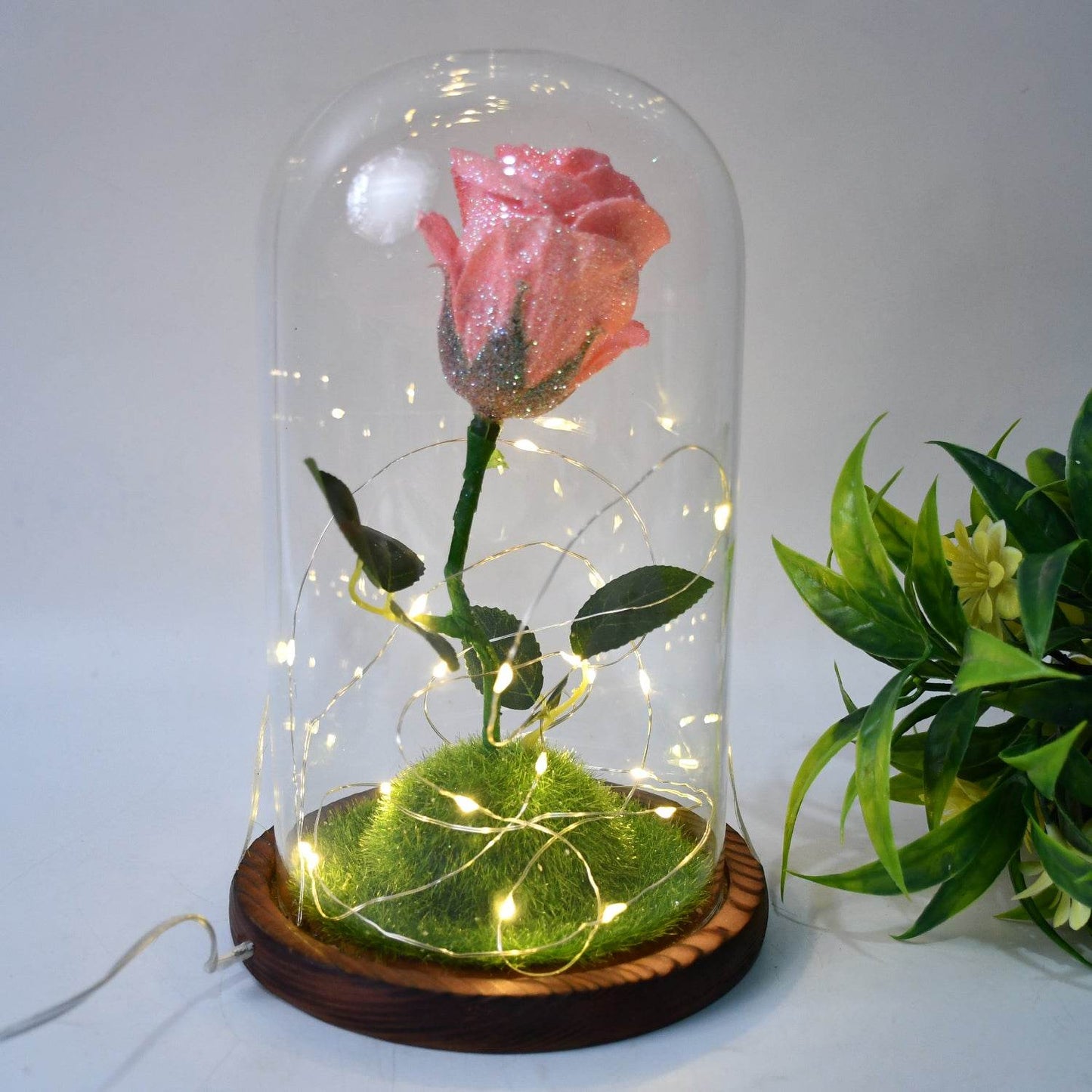 Glass Flower With Led Light Great Gift (1 Set) - by BeSh Deals® - Best Deals at BeSh Deals®