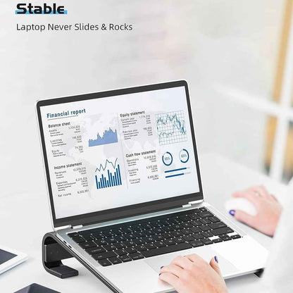 Fixed Metal Laptop Stand For Desk (25  26 Cm)