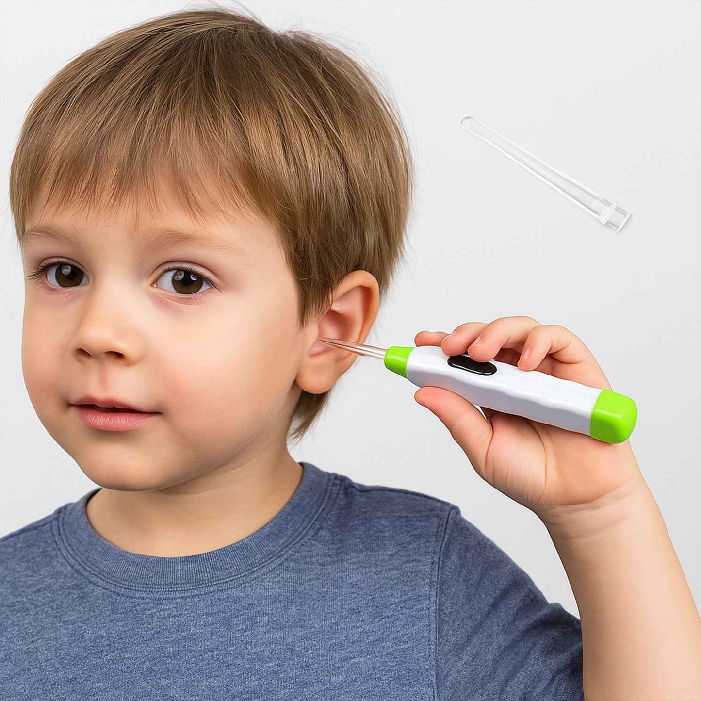 5-in-1 Led Flashlight Earpick With Interchangeable Transparent Ear Wax Removal Heads