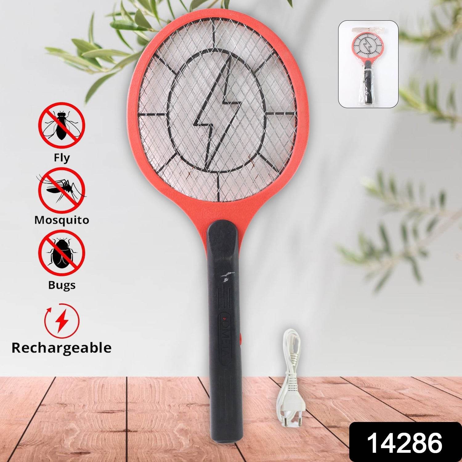 Red Rechargeable Electric Mosquito Killer Racket With Cable - Best Deals at BeSh Deals®