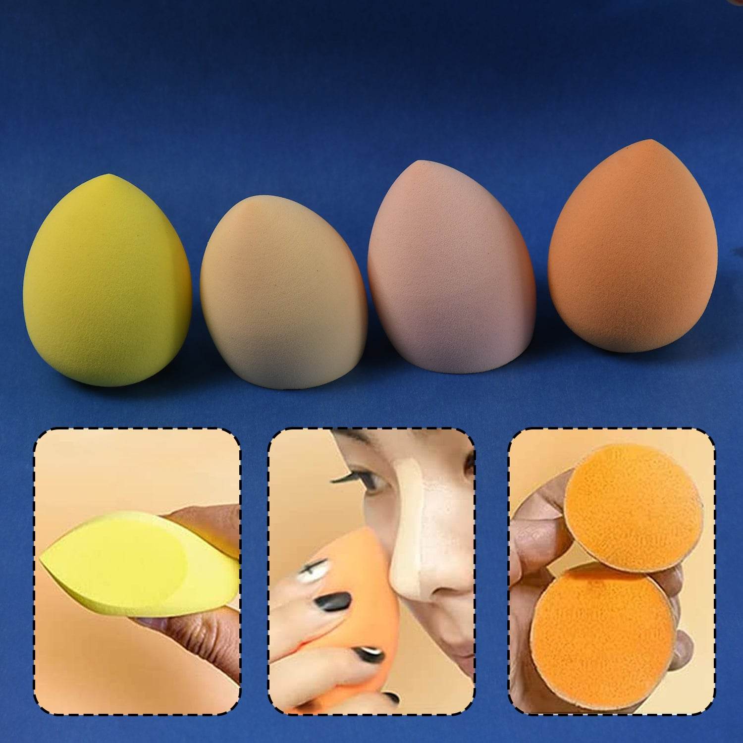 Makeup Sponges Set Perfect For Liquid Cream And Powder (4 Pcs Set With Case) - Best Deals at BeSh Deals®