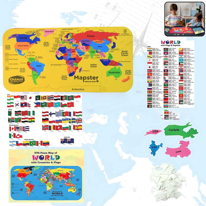 Aditi Mapster World Map Eva Foam Puzzle Set