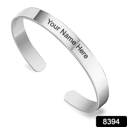 Customized  Personalized Stylish Kada Bracelet (1 Pc  Silver) - Best Deals at BeSh Deals®