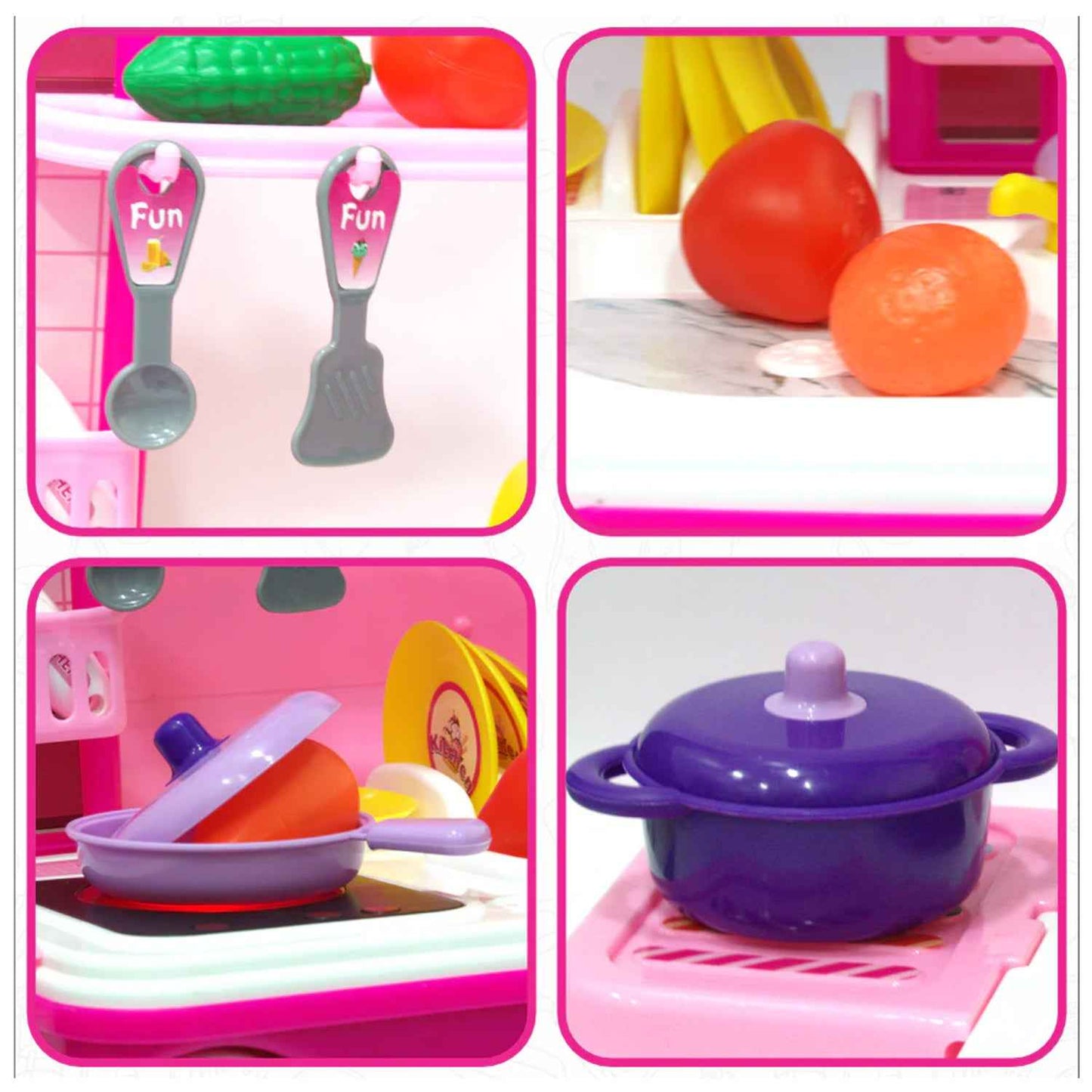 3 In 1 Kitchen Set For Kids Portable Pretend Play Toys For Kids With Suitcase (1 Set)