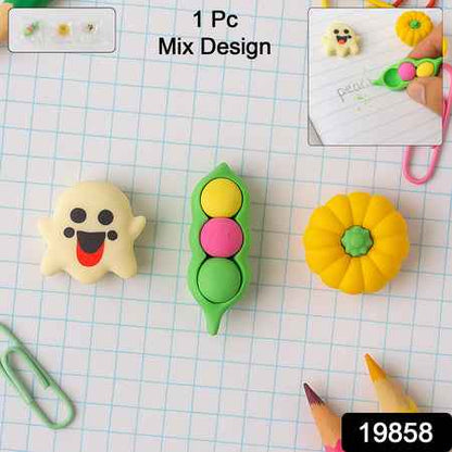 Cute Cartoon Eraser - (1 Pc  Mix Design)