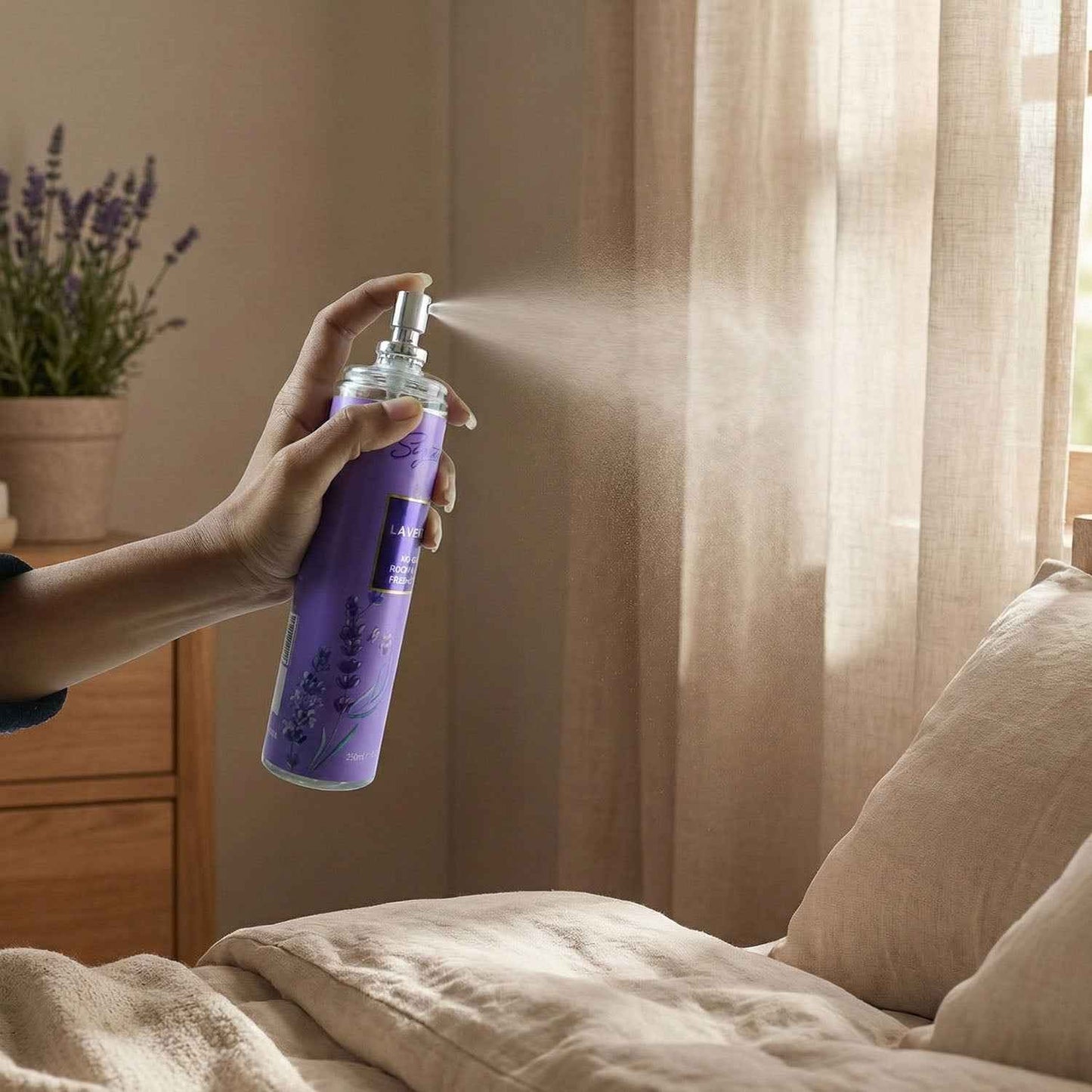 Lavender No Gas Room  Car Freshener Spray (250ml 1 Pc)