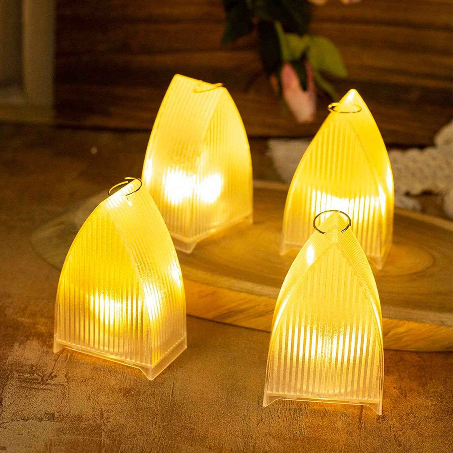 Transparent Decorative Led Candle Lights (24 Pc)