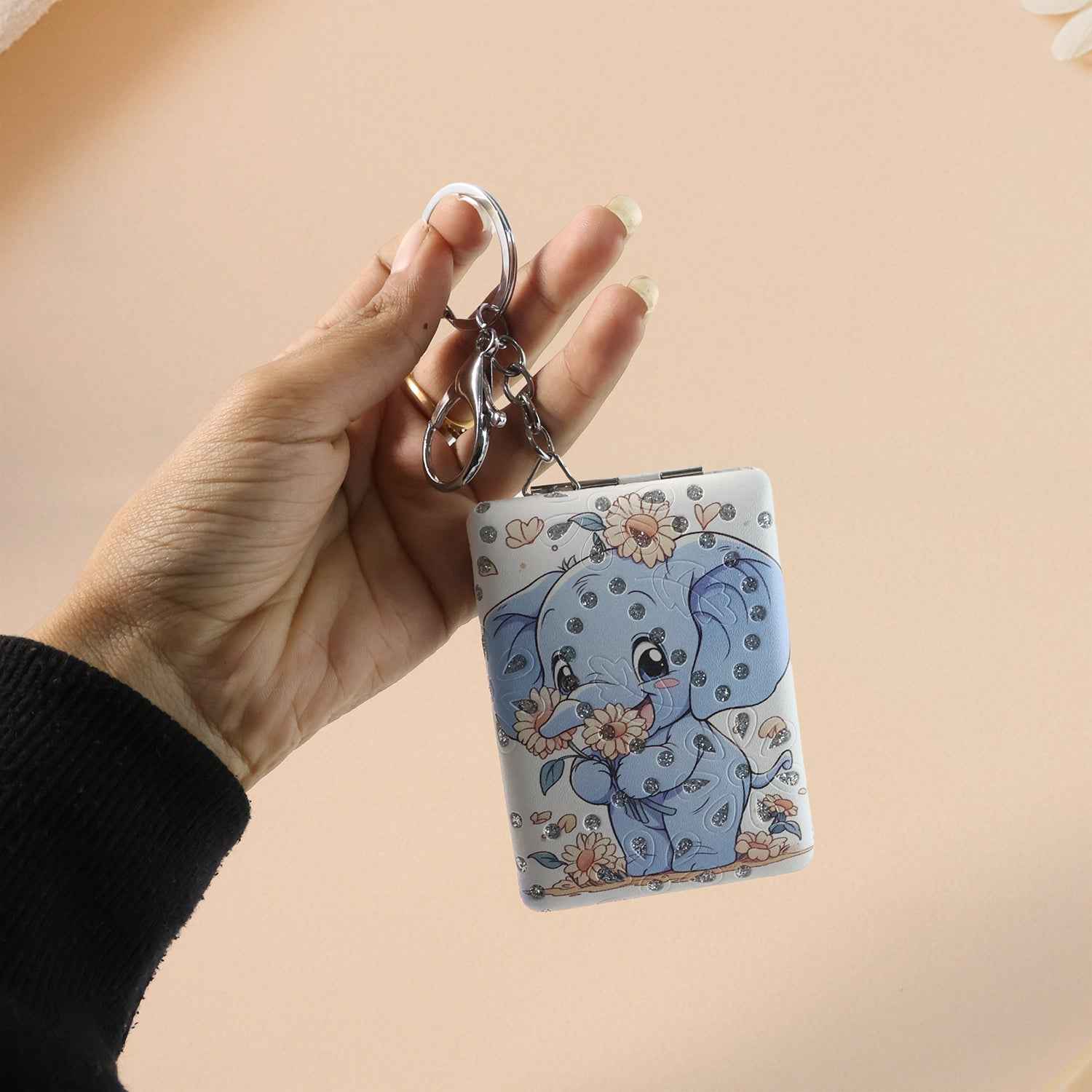 Foldable Mirror Keychain  (1 Pc)