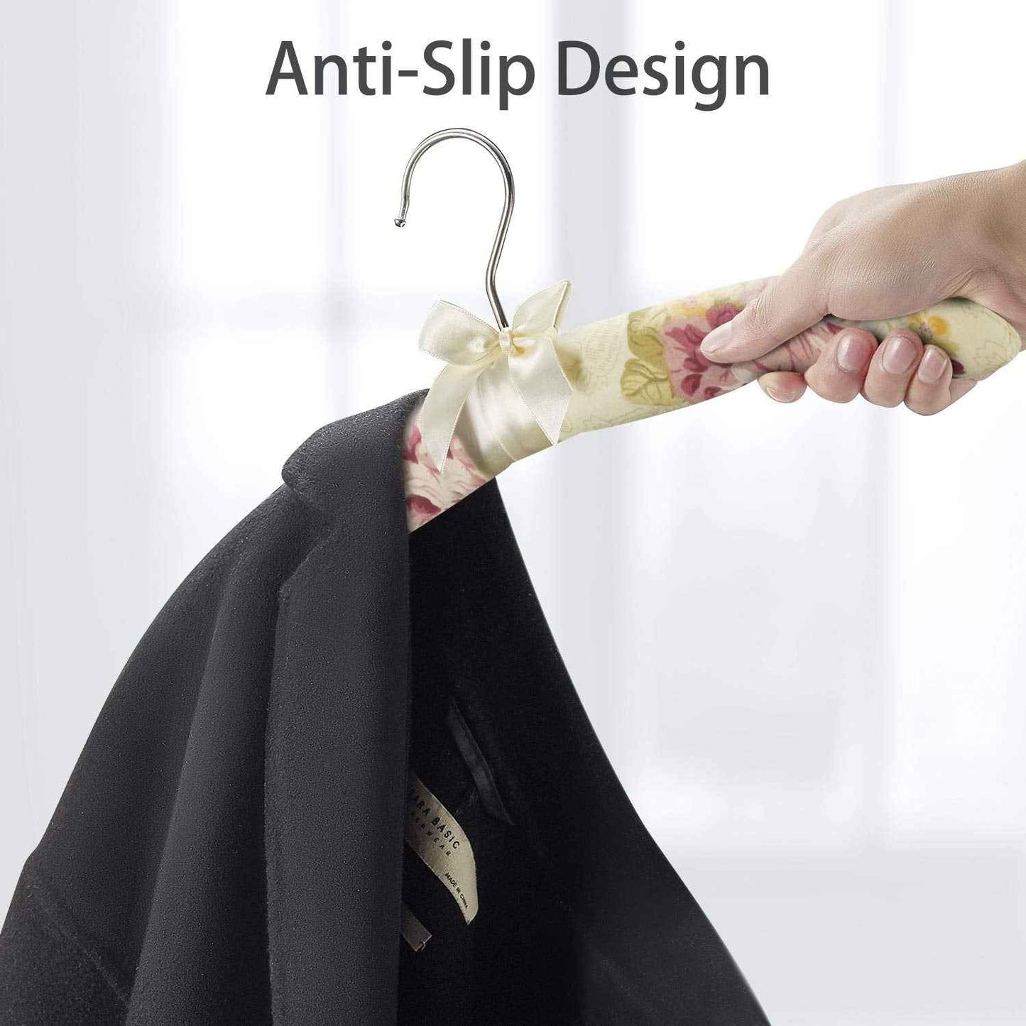 Premium Padded Floral Clothes Hanger (1 Pc)