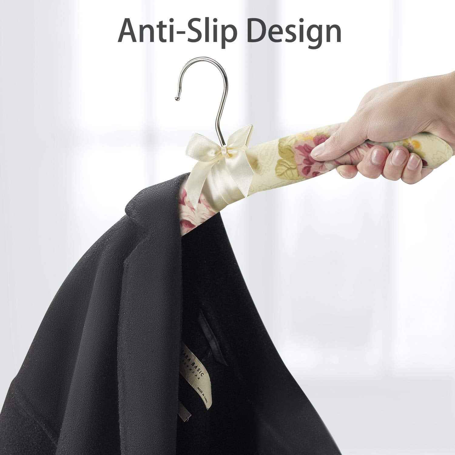 Premium Padded Floral Clothes Hanger (1 Pc)