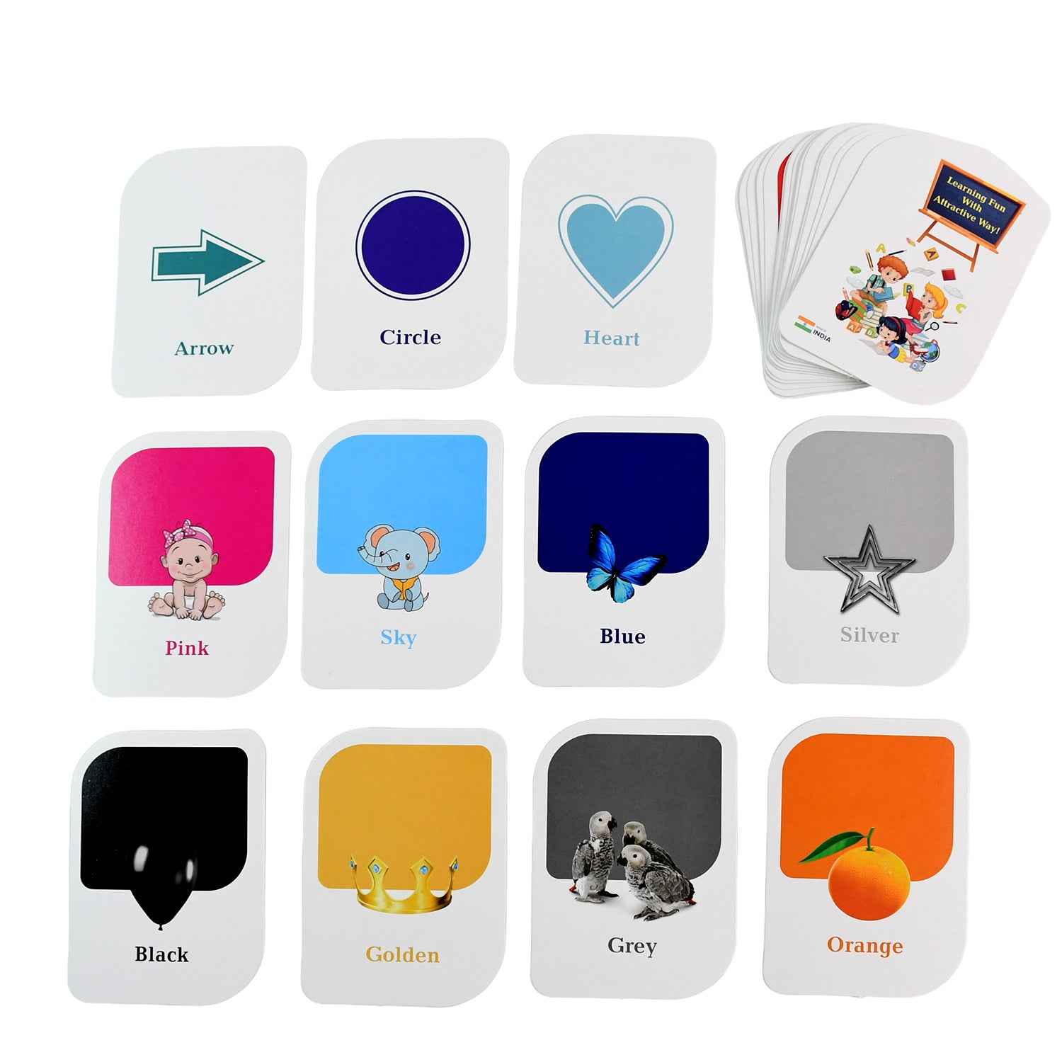 Kidkraft Early Learner 32-piece Color Amp Shape Flashcard Set