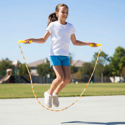 Yellow  White Beaded Skipping Jump Rope (1 Set)