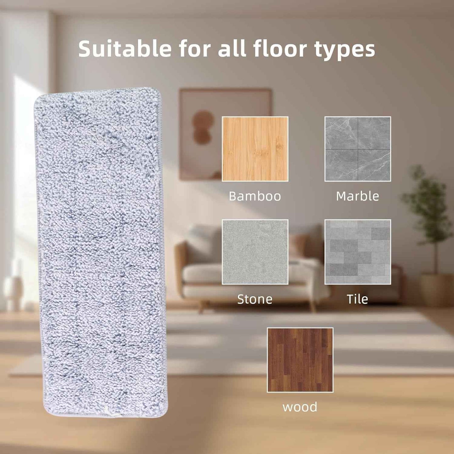 Reusable Microfiber Mop Pad Replacement (1 Pc)