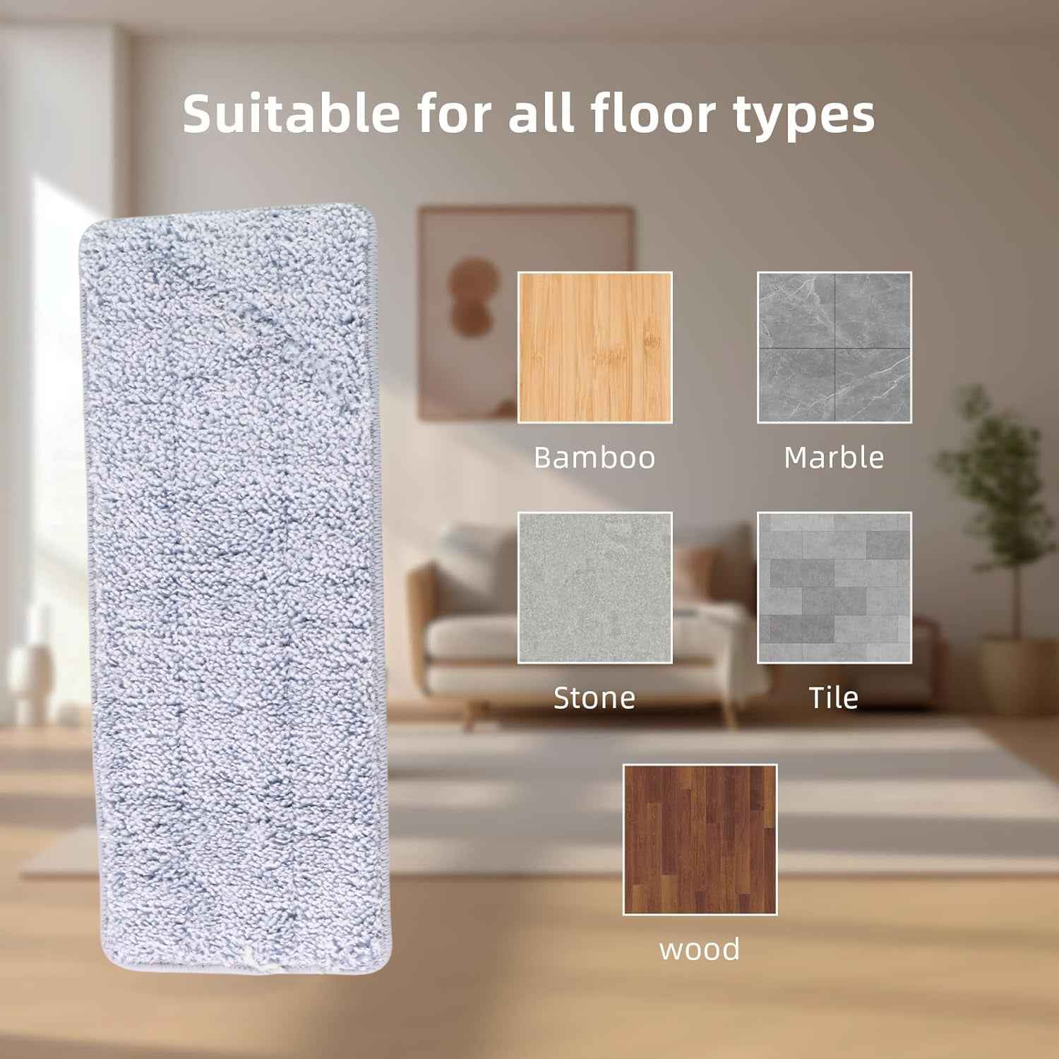 Reusable Microfiber Mop Pad Replacement (1 Pc)