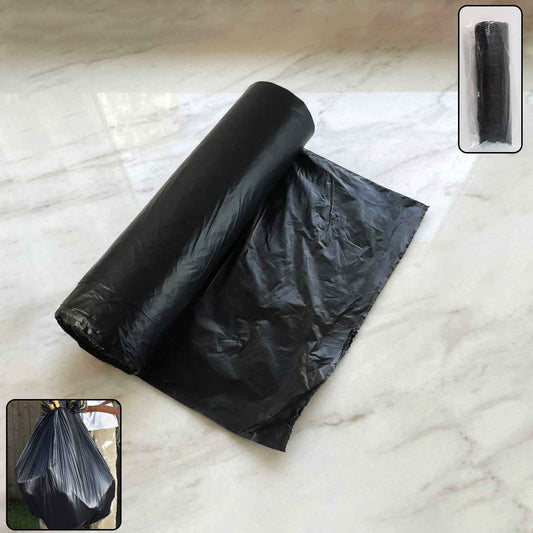 Heavy-duty Black Garbage Bag Roll For Home  Commercial Waste Disposal (1 Roll)