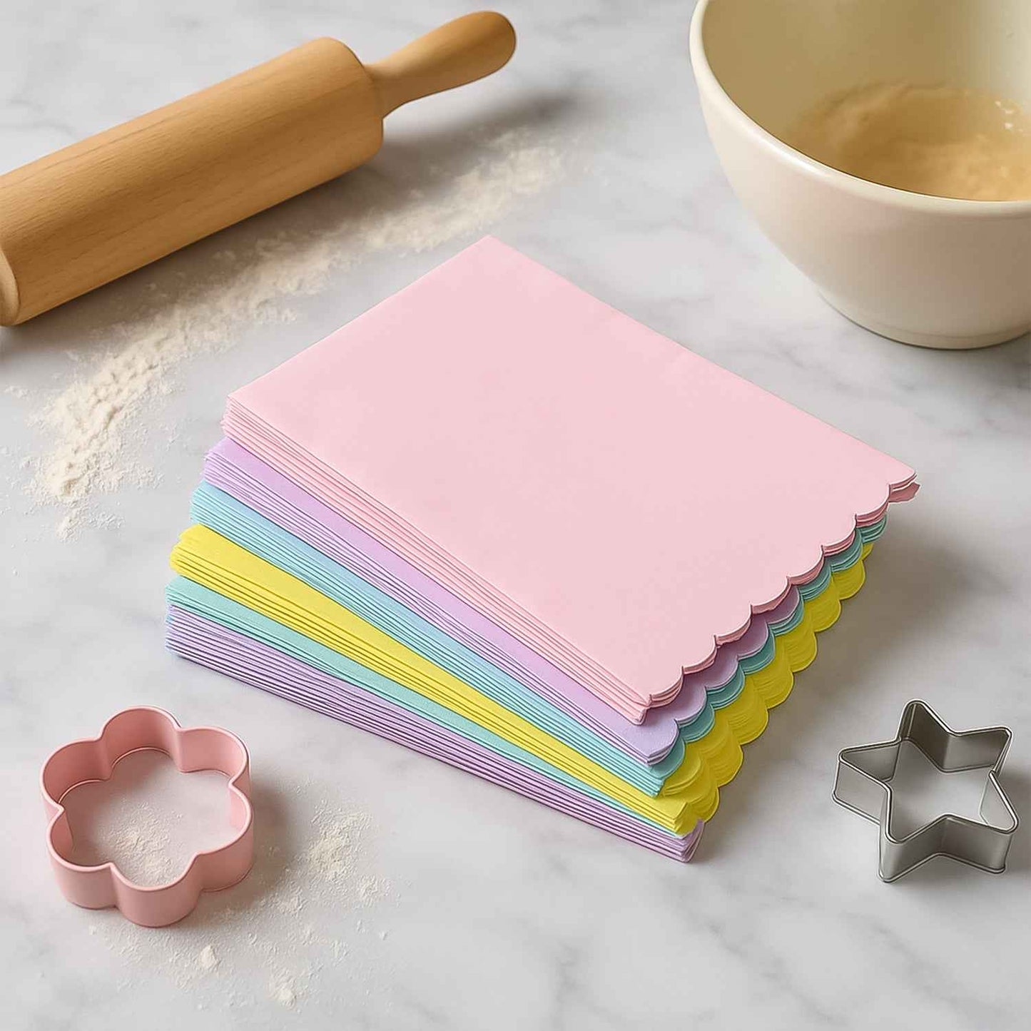 Multi-color Oil-absorbing Baking Paper Sheets Approx 200 Pcs