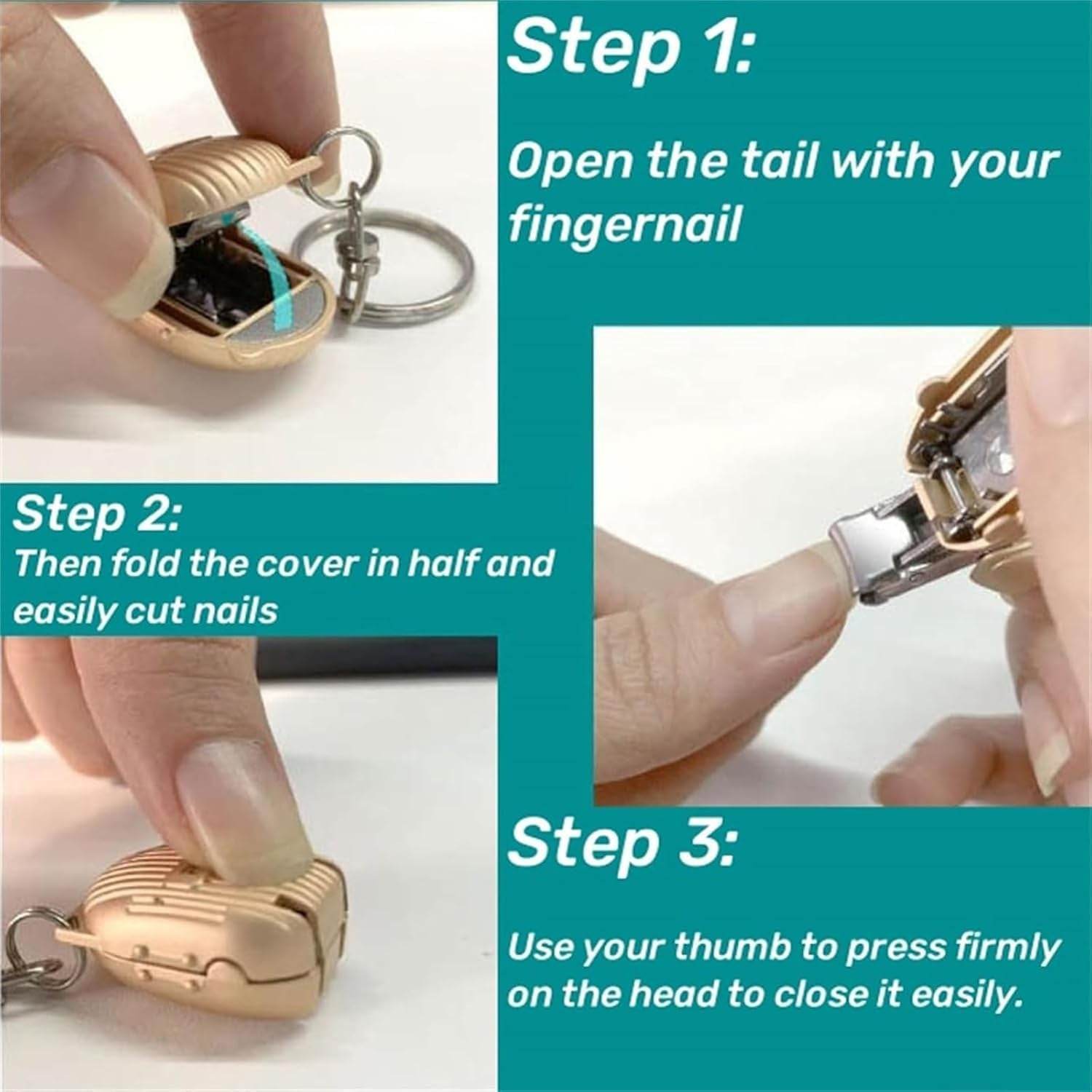 Keychain Nail Clipper  Small Nail Clippers Multicolor (1 Pc) - Best Deals at BeSh Deals®