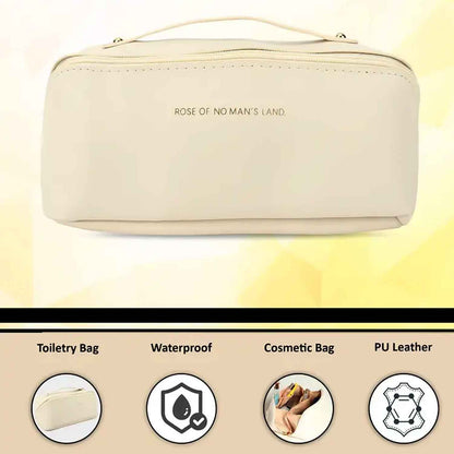 Premium Travel Makeup  Toiletry Organizer Pouch With Zipper  Handle(1 Pc)