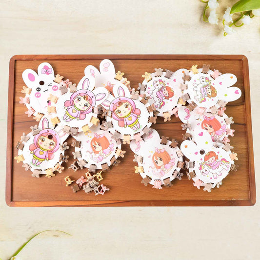 Mini Claw Hair Clips Set For Girls (12 Pkt  1 Set)