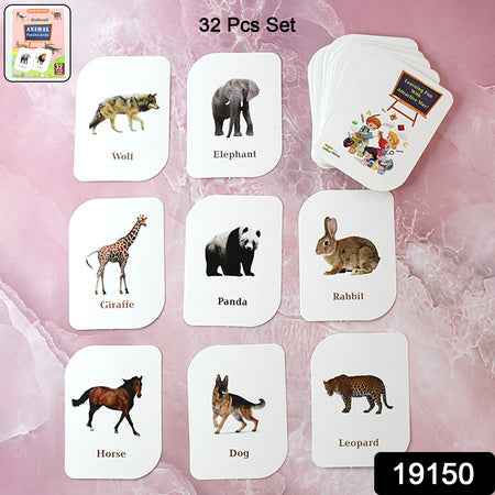 Kidkraft 32-piece Animal Flash Cards Set