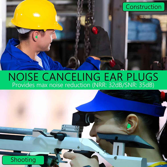 Reusable Noise Reduction Foam Ear Plugs (2 Pair Set)
