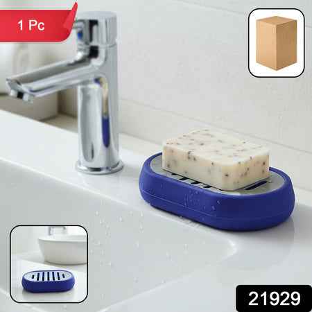 Plastic Soap Holder Tray With Drain Slots (1 Pc)