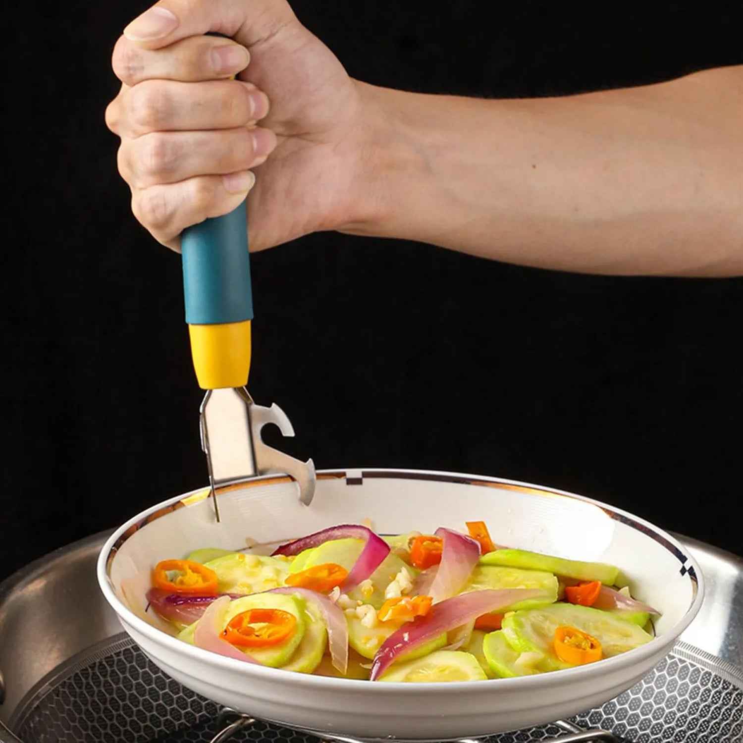 Multi Functional Stainless Steel Hot Pot Gripper Clamp Pan Lifter Tool (1 Pc) - BeSh Deals®