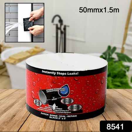 8541 Leak Proof Tape Sealing Tape Stickers Water Leakage Stopper Block Quick Pipe Fix Pvc Waterproof Strong Adhesive Diy Home Garden Sticker Tapes (50mmx1.5m)