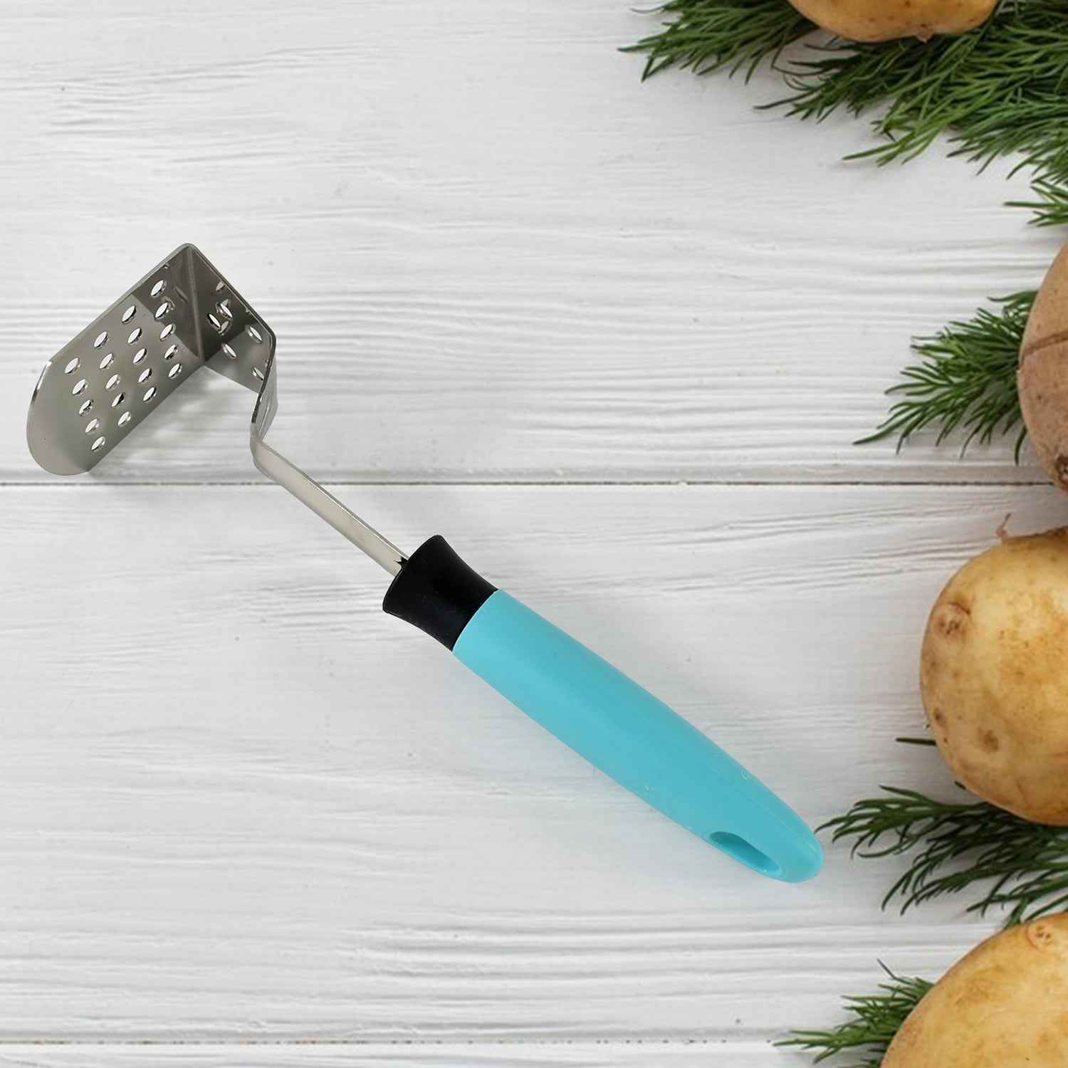Apex L Handle Stainless Steel Potato Masher Ergonomic Grip (1 Pc) - BeSh Deals®