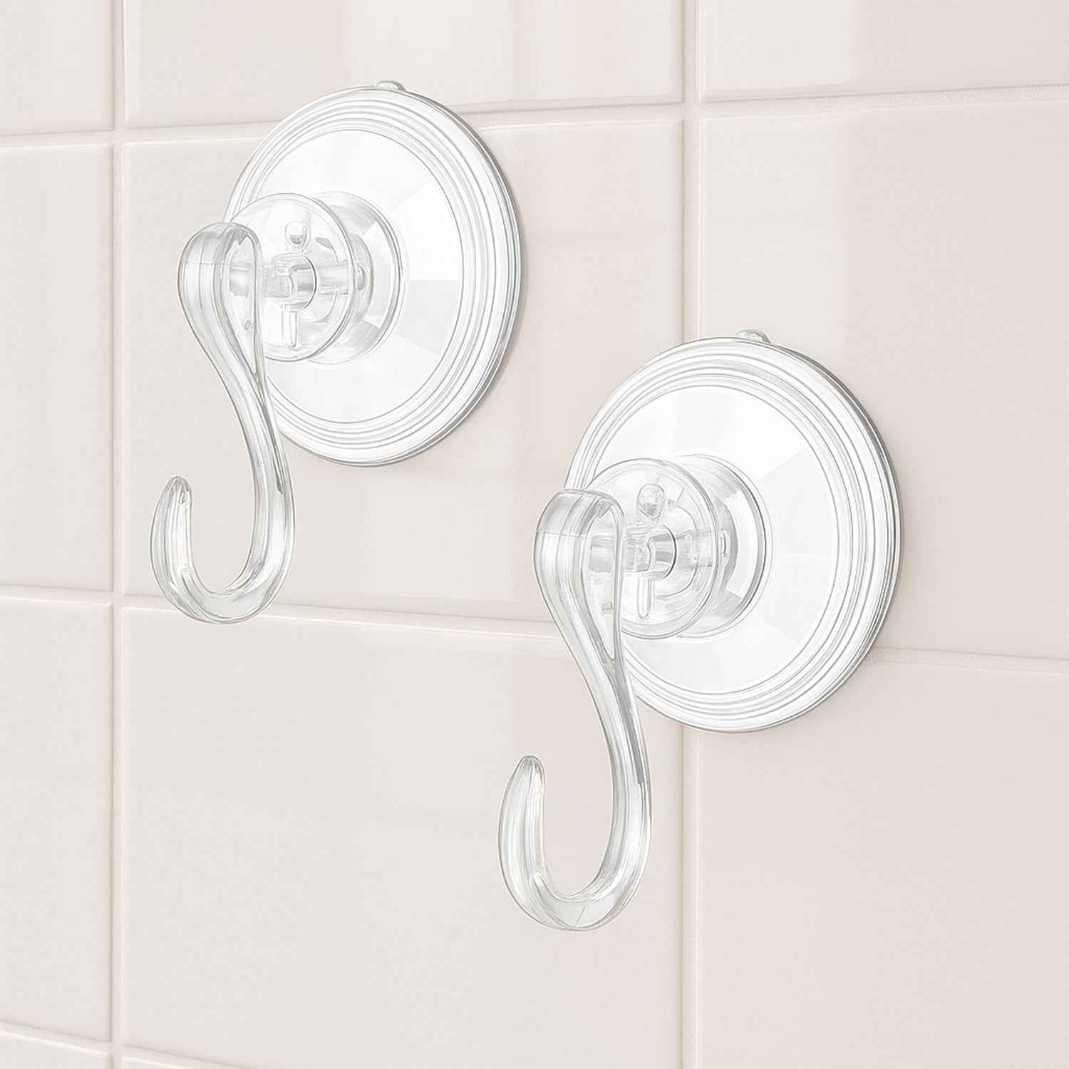 Plastic Suction Cup Hooks (4 Pcs Set)