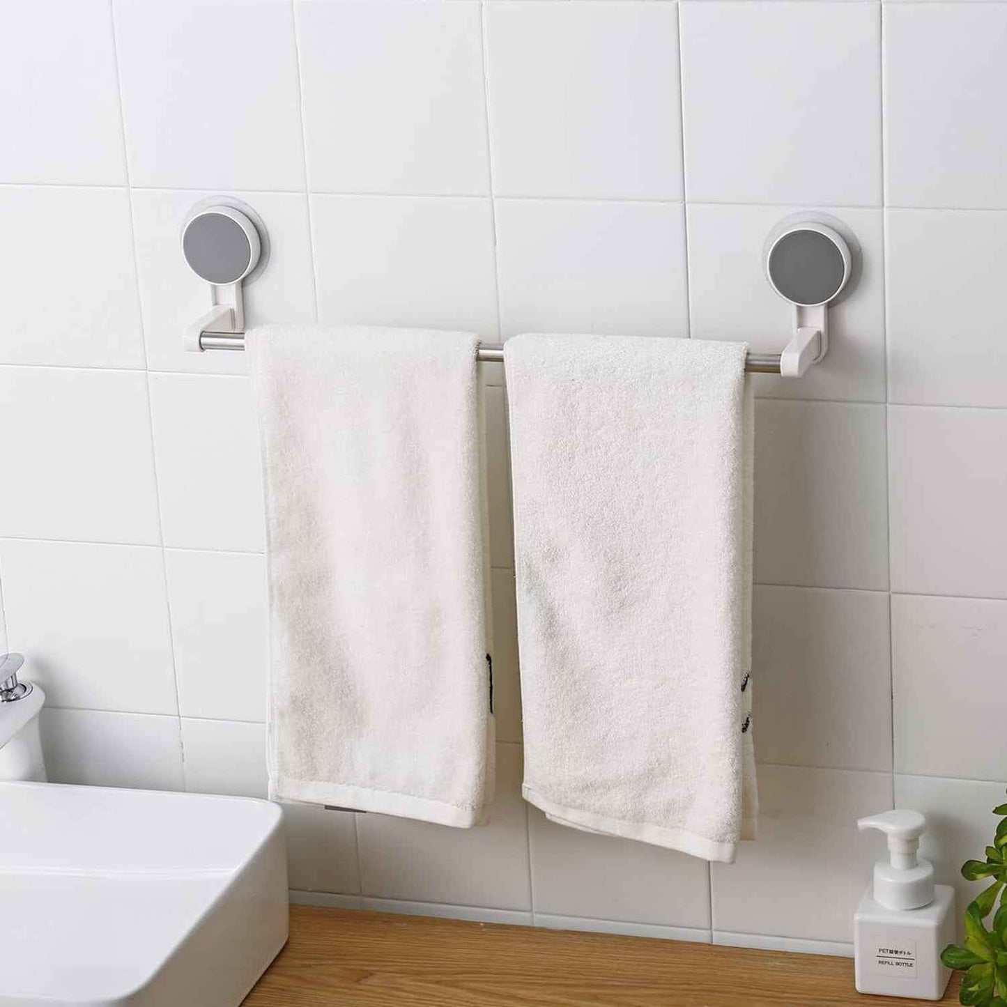 Self-adhesive Towel Rod  Rack - (1 Pc)