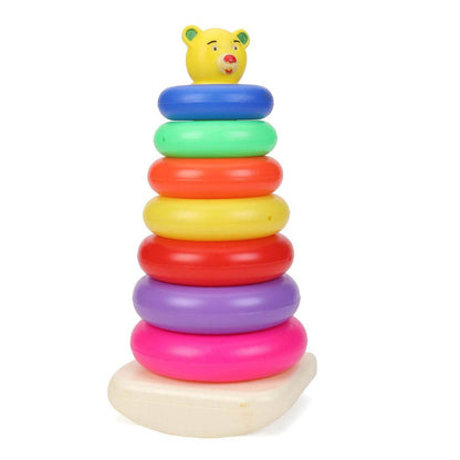 8016 Plastic Baby Kids Teddy Stacking Ring Jumbo Stack Up Educational Toy 7pc - Best Deals at BeSh Deals®