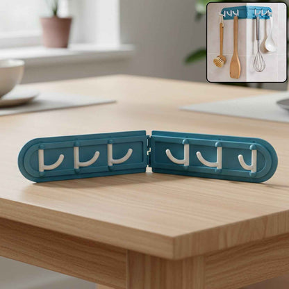 Foldable Rotating Wall-mounted Multipurpose Hook Rack (1 Pc)