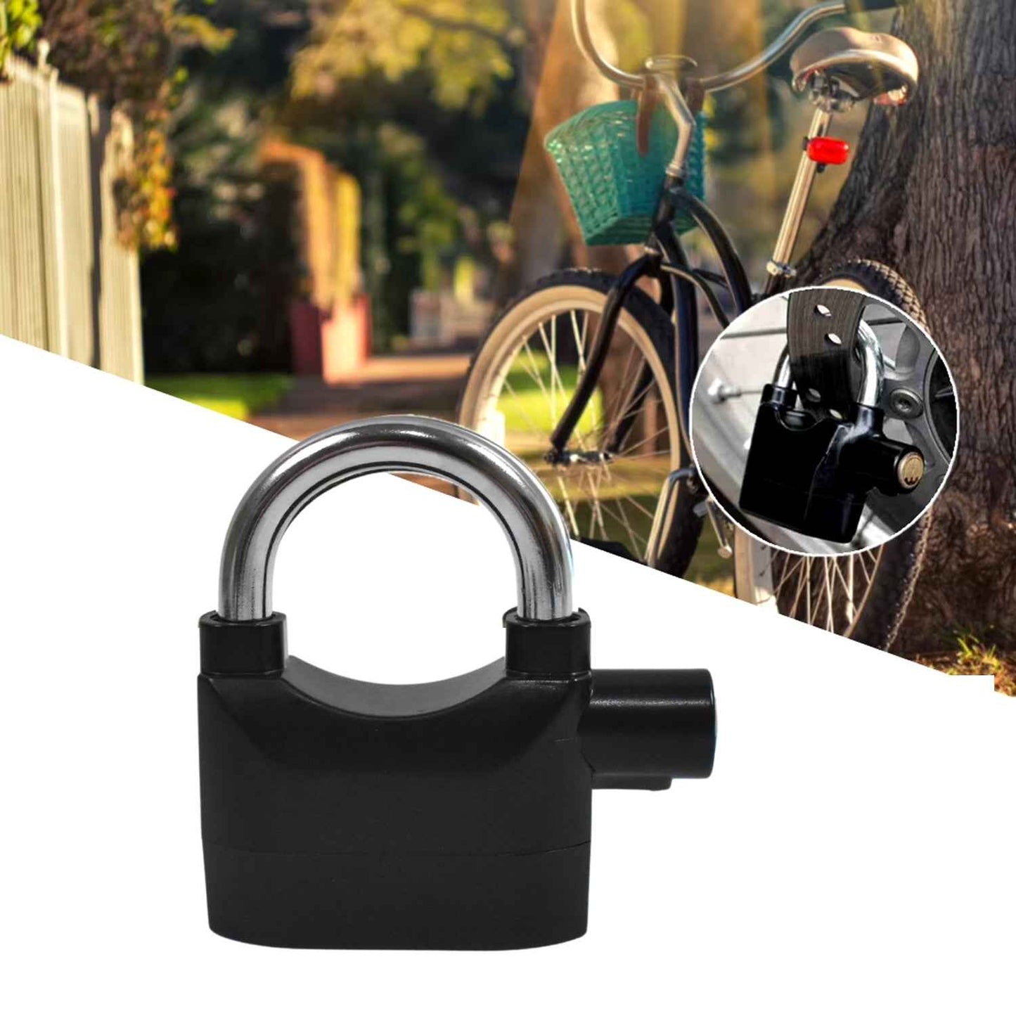 Plastic Body Waterproof Siren Alarm Smart Alarm Lock  3 Keys (1 Set)