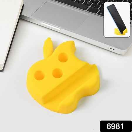 Multi-functional Apple-shaped Plastic Mobile Stand With Pen Holder (1 Pc  Mix Color)