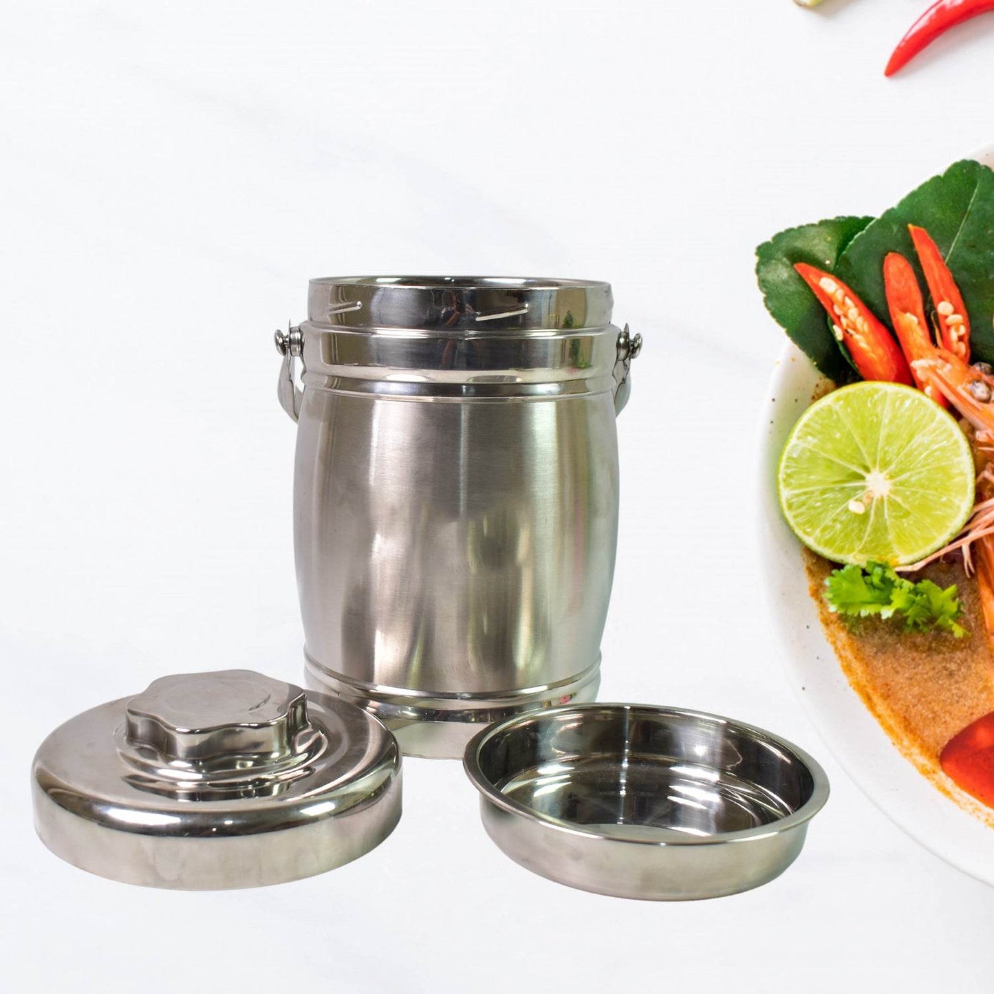 Stainless Steel Lunch Box Insulated Lunch Box Double Vacuumlayer (2.2 Ltr.) - Best Deals at BeSh Deals®