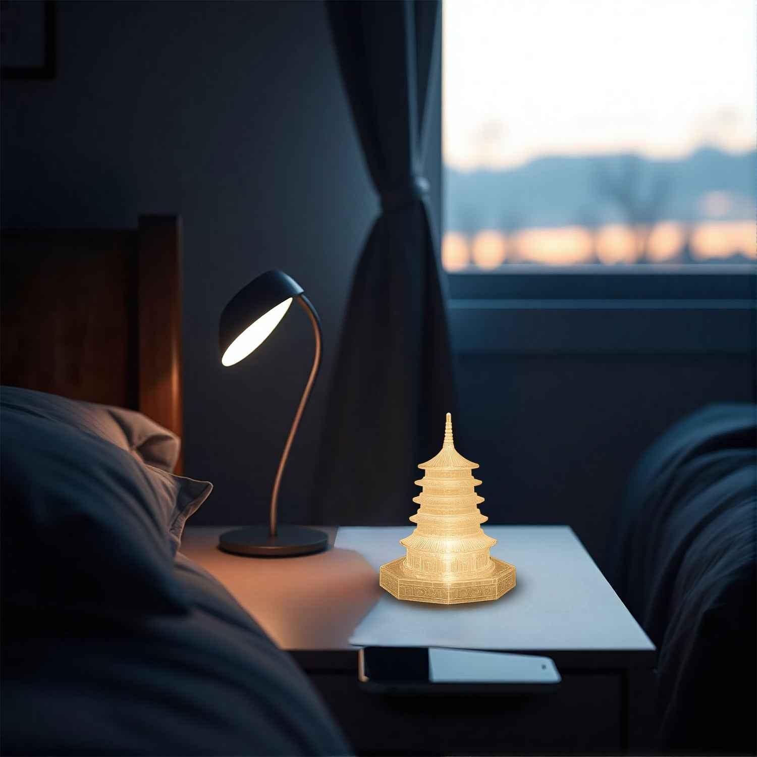 Premium Led Crystal Pagoda Decorative Light (1 Pc)
