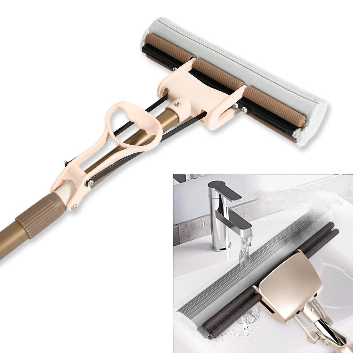 15721 Sponge Mop Super Absorbent Sponge-head-self-cleaning Miracle-mop - Best Deals at BeSh Deals®