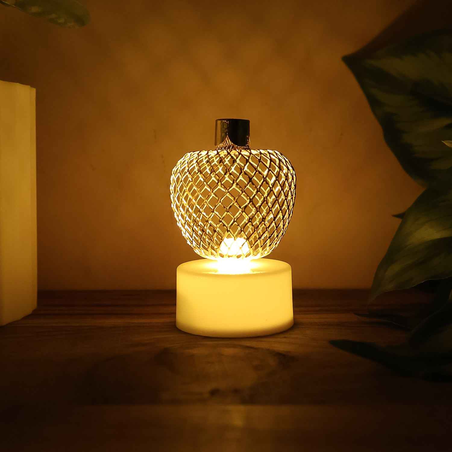 Decorative Apple Shape Led Tealight Candles (12 Pc)