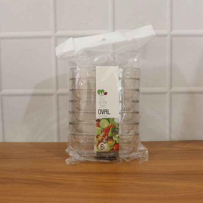 Multipurpose Transparent Serving  Storage Bowls Set (6 Pc Set)