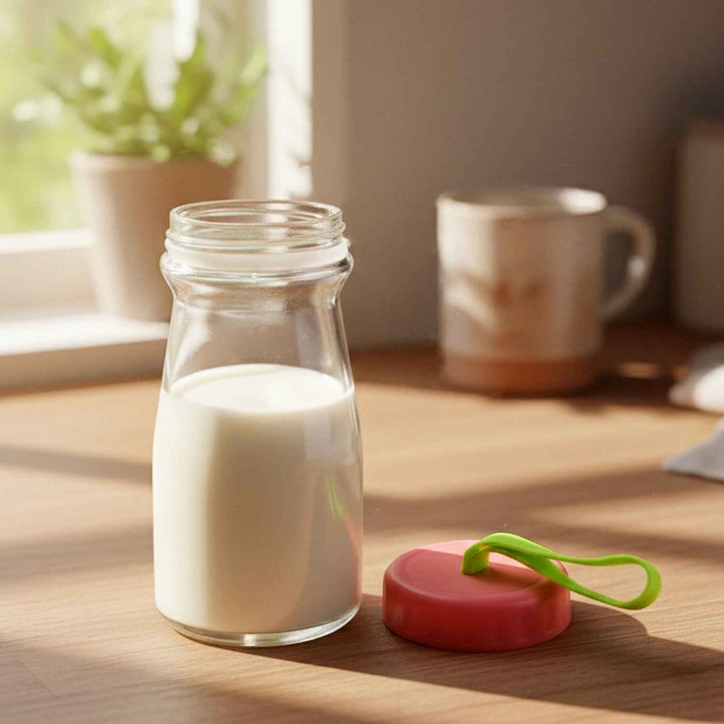 Premium Glass Bottle With Leak-proof Lid 300 Ml