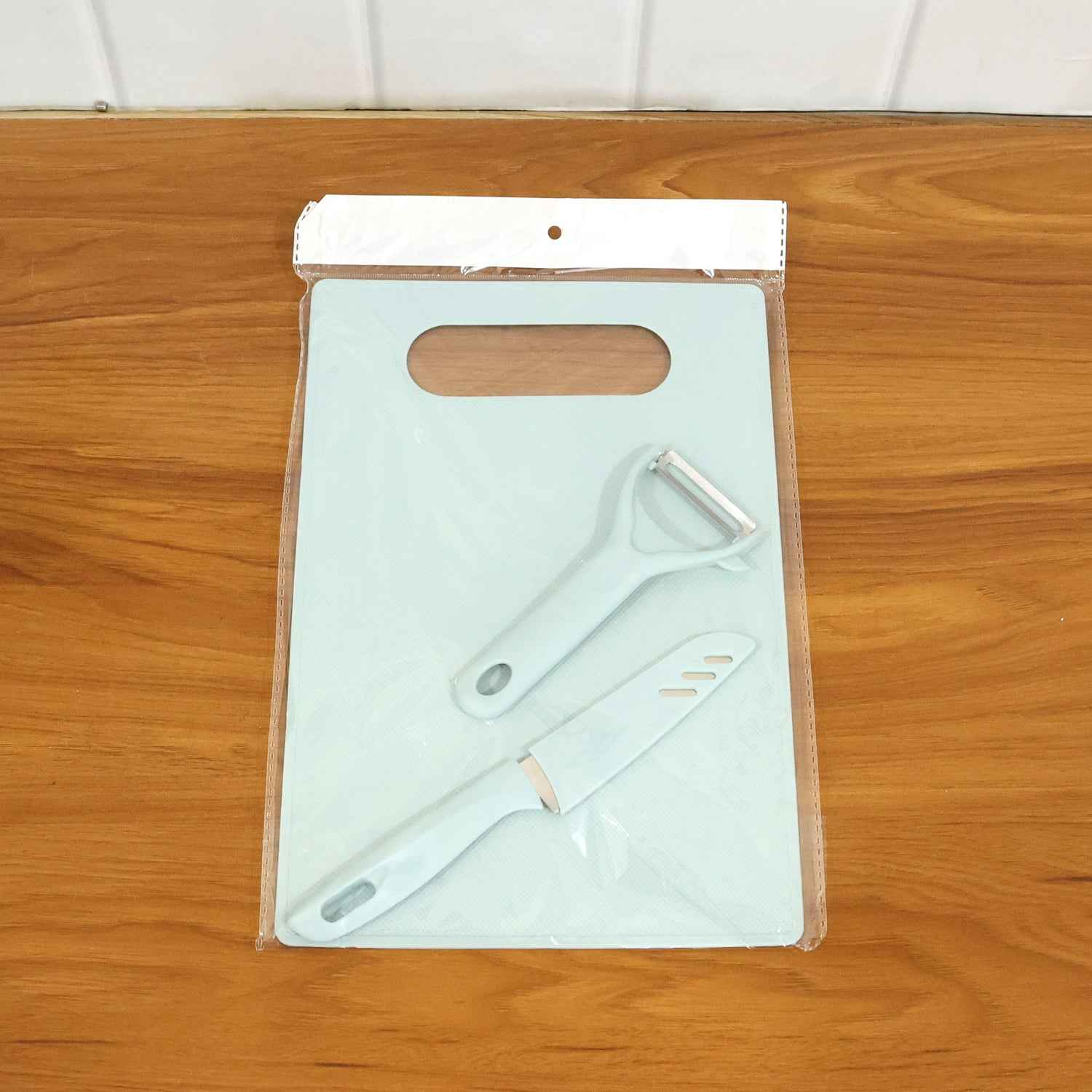 3 In 1 Kitchen Knife  Chopping Board Set (1 Set)