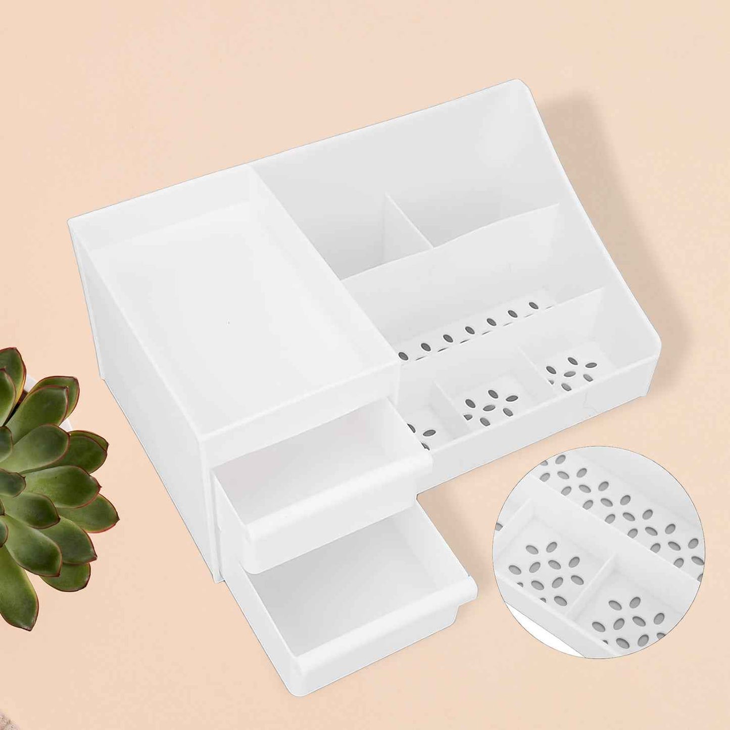 Large Capacity Desktop Cosmetic Storage Box (1 Pc  Mix Color)