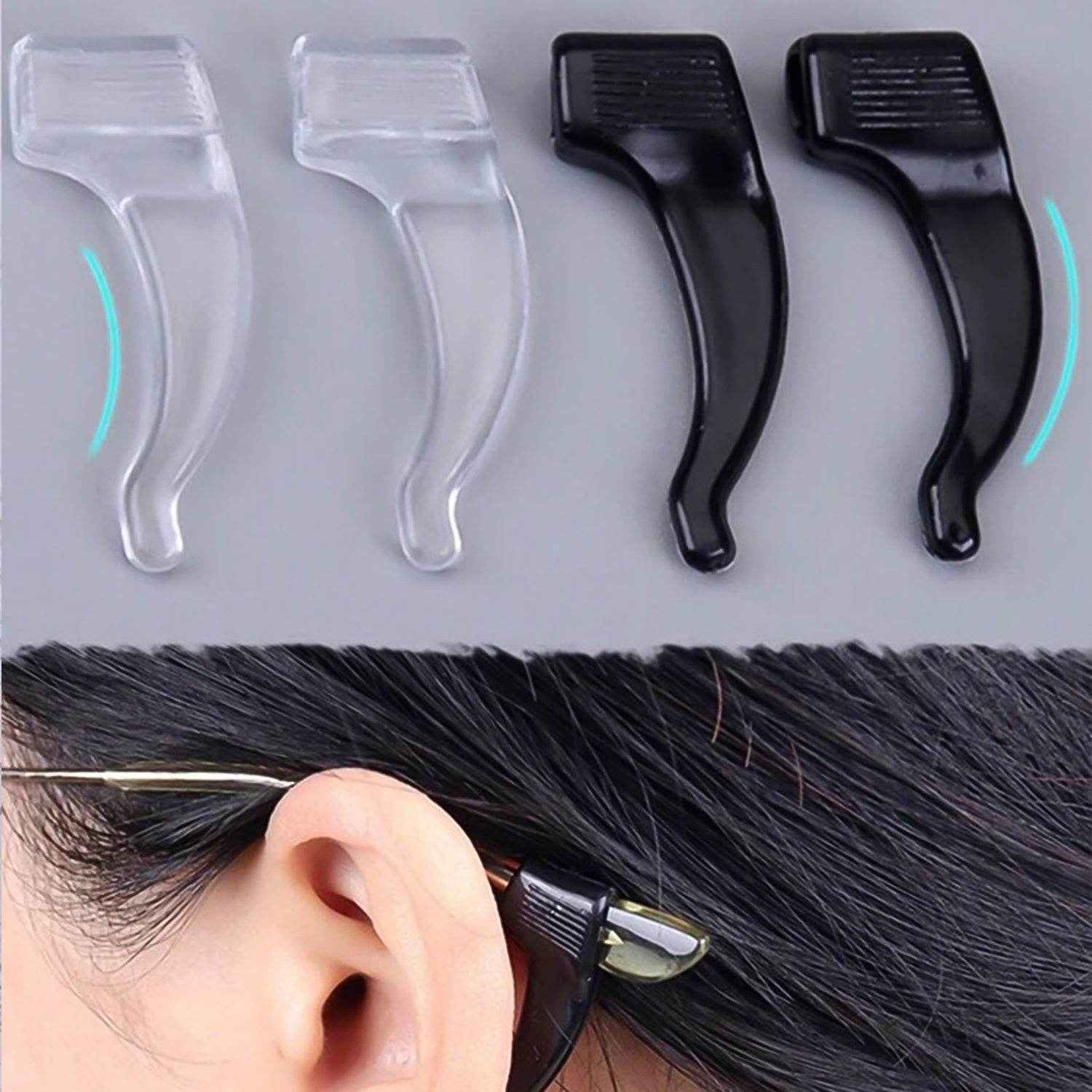 Soft Silicone Glasses Ear Hooks Anti-slip Eyeglasses (1 Pair) - Best Deals at BeSh Deals®