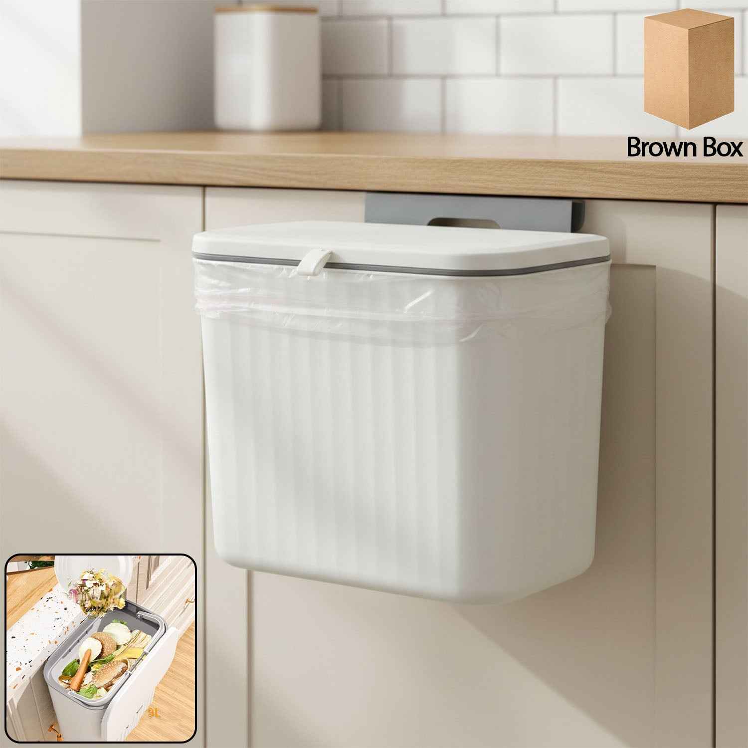 Stylish Plastic Kitchen Dustbin (1 Pc)