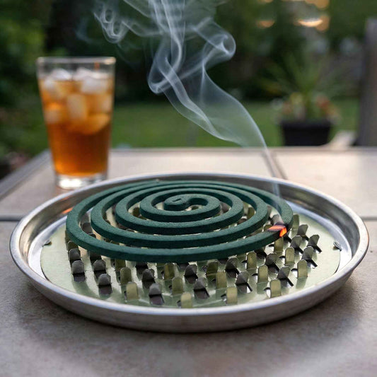 Round Metal Mosquito Coil Stand (1 Pc)