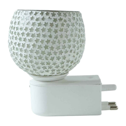 Premium Plug-in Star Cut Glass Aroma Diffuser Night Lamp (1 Pc)