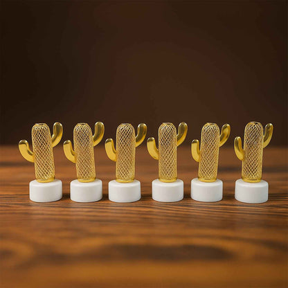 Decorative Cactus Shaped Flameless Led Candles (12 Pc)